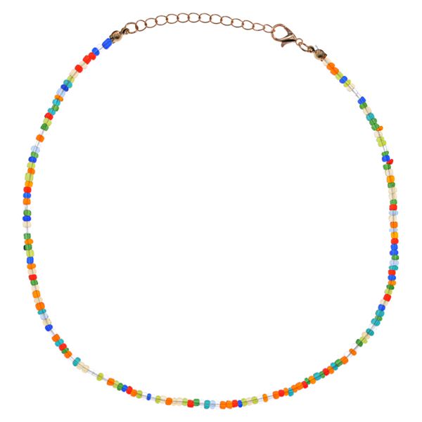 BUS050-03 Beaded necklace, multi-colored