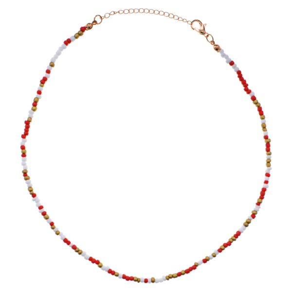 BUS050-04 Beaded necklace, multi-colored