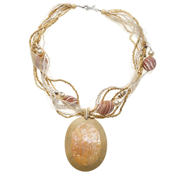 UG066 Shell and pearl necklace