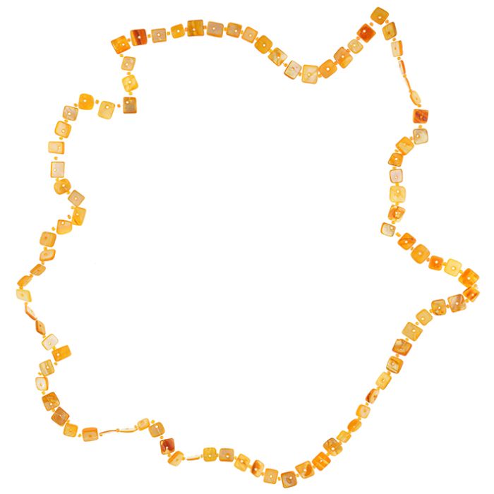 UG083-01 Square Plate Necklace Orange