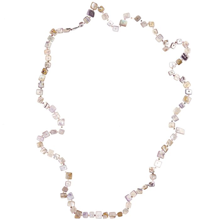 UG083-04 Lilac square plate necklace