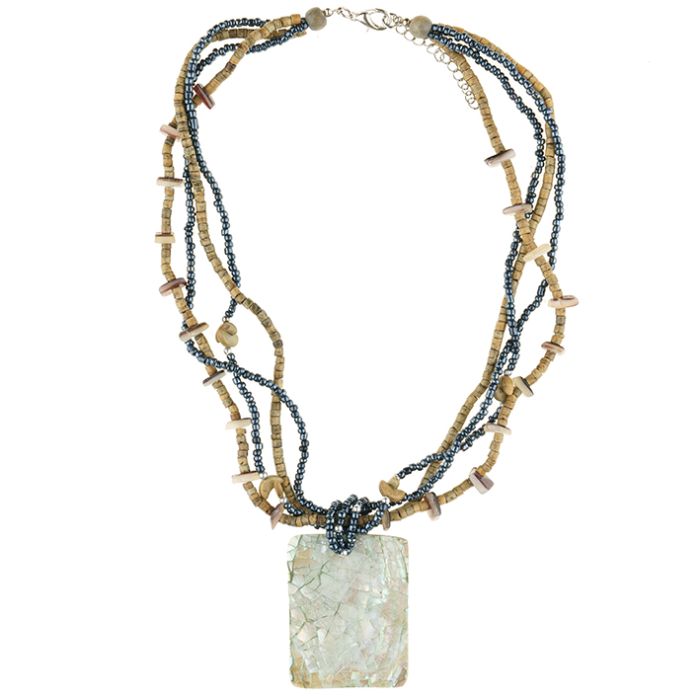 UG086 Necklace mother-of-pearl plate
