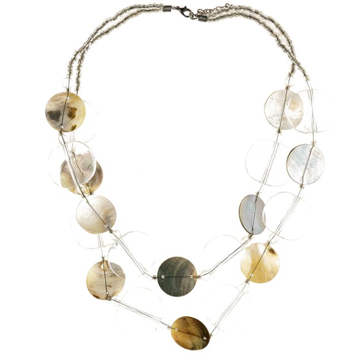 UG093 Shell and Crystal Necklace