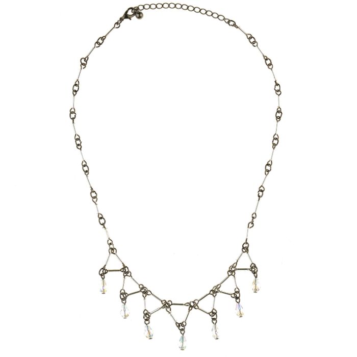 UG103 Iridescent crystal necklace