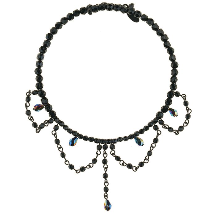 UG113 Black Crystal Necklace