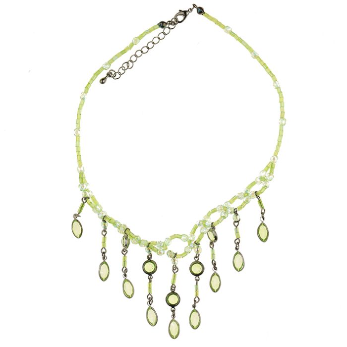 UG118 Green Crystal Necklace