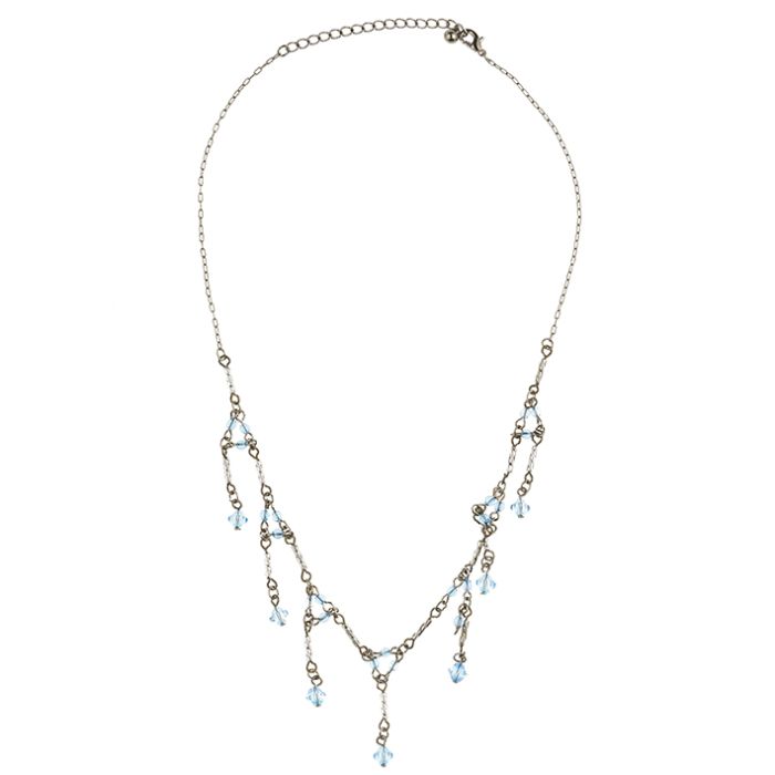 UG119 Large Crystal Necklace Blue