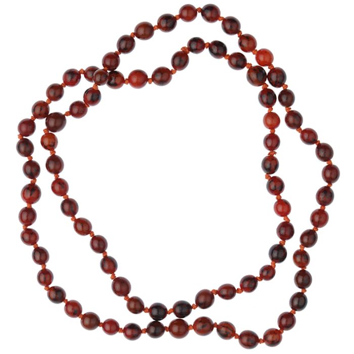 UG128-02 Necklace - beads, red