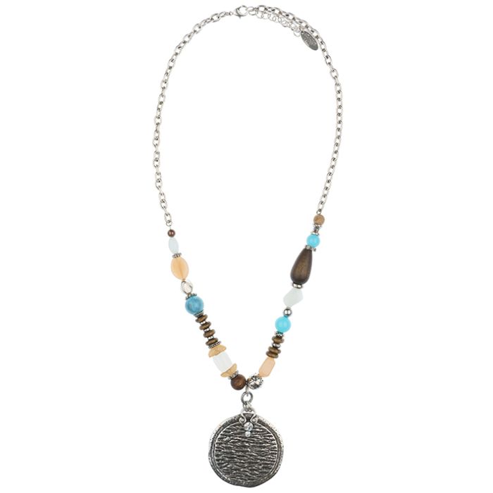 UG221 Necklace Disc and stones