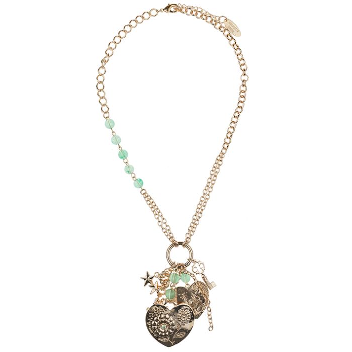 UG226-01 Green Heart Necklace