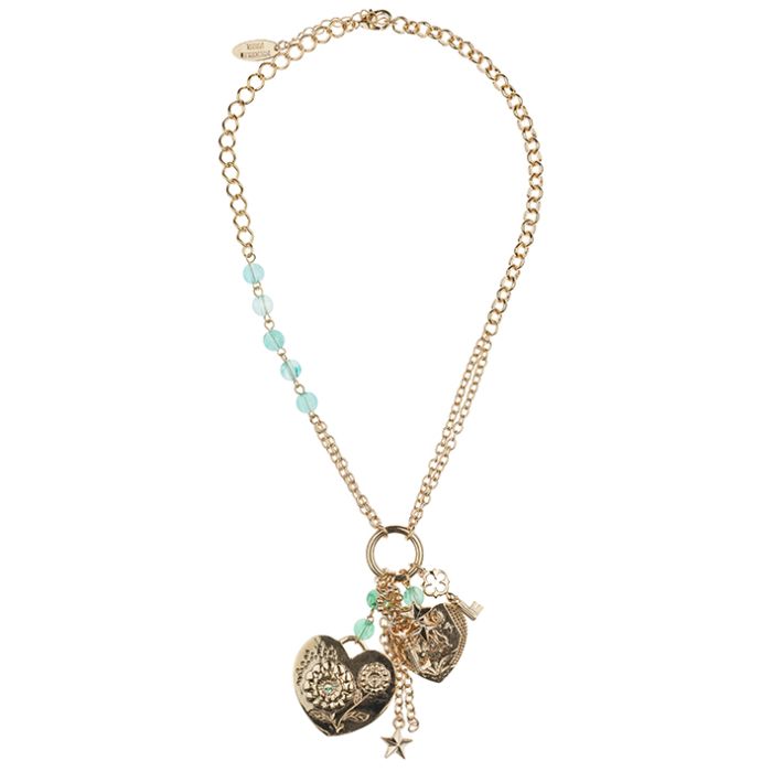 UG226-02 Blue Heart Necklace
