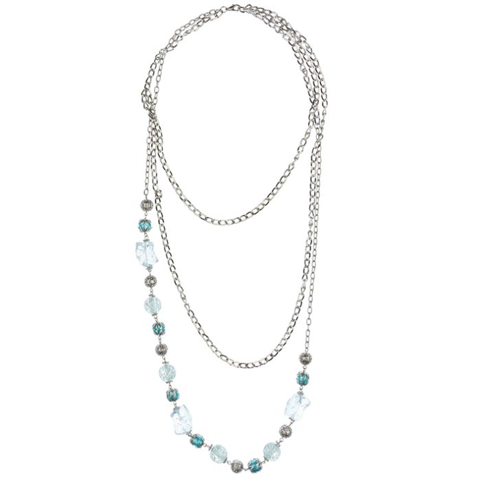 UG232 Necklace Crystals and pearls