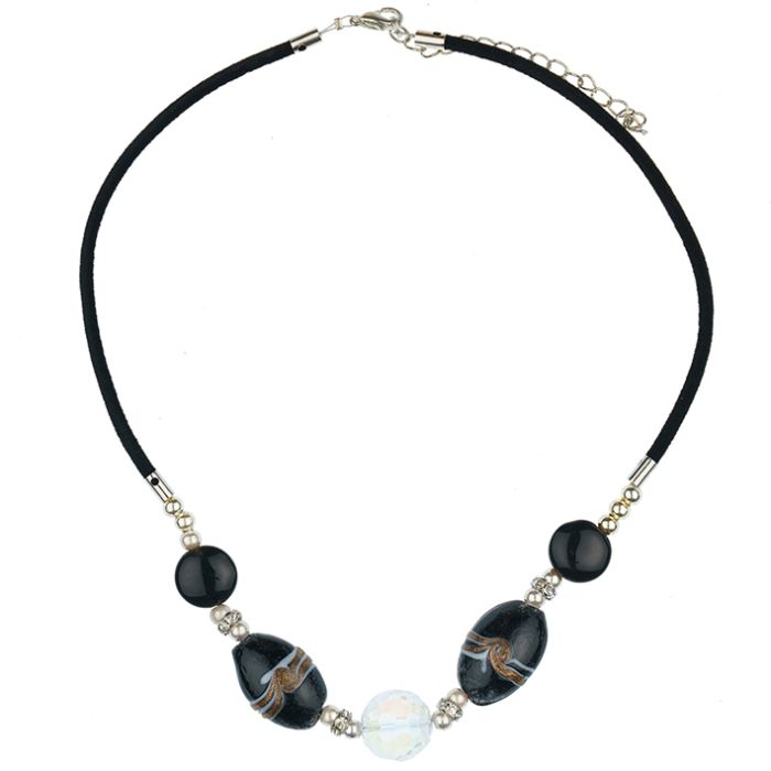 UG239-01 Necklace Crystals and glass