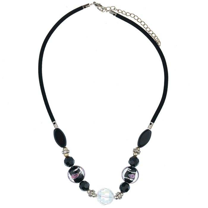 UG239-02 Necklace Crystals and glass