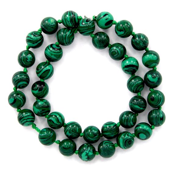 BUS016-10 Beads Malachite d.10mm, L.48cm