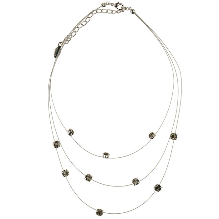 UG107 Smoky Rhinestone Necklace